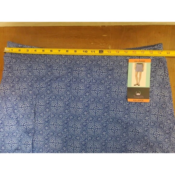 TRANQUILITY by Colorado Clothing Stretch Geometric Blue White Print Skort Sz XXL - Picture 3 of 7